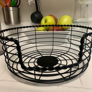 Black wire storage basket